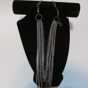 Long different color metal strands G By Guess necklace